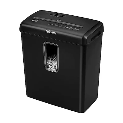 Imagen de Fellowes FS 6C Trituradora de Papel, Corte en partículas, Destruye hasta 6 Hojas, Destructora Papel Uso Personal, Papelera 15 litros, Nivel Seguridad P4, Exclusiva Amazon