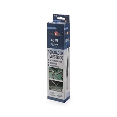 Imagen de TARGET Soldador Eléctrico Estaño 230V 50Hz Electrónica Estañador Con Soporte y Puntas Larga Duración (40 W)