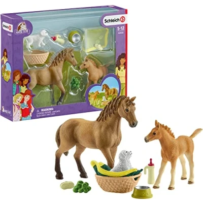 Imagen de Schleich 42432 Horse Club Sarah’s Baby Animal Care, Brown