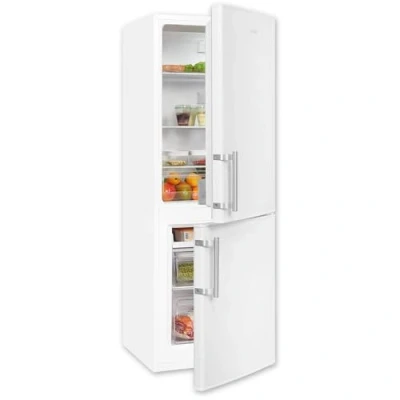 Imagen de Exquisit® Frigorífico Combi, 173L, Clase D, Cajón Verdulero, Estantes de Cristal, Pies Ajustables, Cescongelación Automática, Ideal para tu Cocina, Color Inoxlook, Dimensiones 142,5 x 50,0 56,0 cm