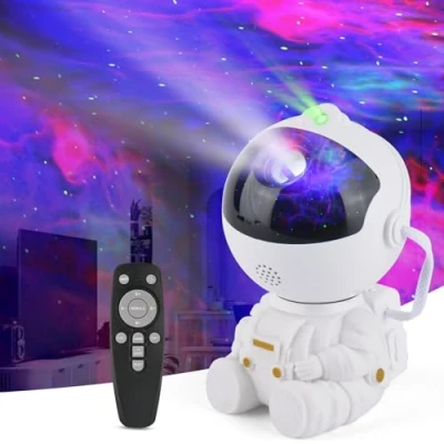 Imagen de Sosayet Proyector Estrellas Astronauta, Galaxy,Luz Nocturna Infantil con Nebulosa, Lampara Galaxia Mando Distancia y 360 Rotación Para Decoracion Habitacion, Fiestas