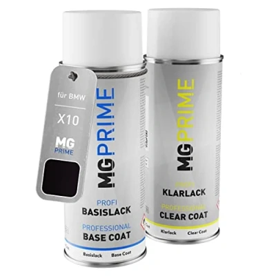 Imagen de MG PRIME pintura automotriz Set de aerosoles para BMW X10 Tansanitblau Metallic/Tanzanite Blue Metallic base transparente, bote spray 400 ml