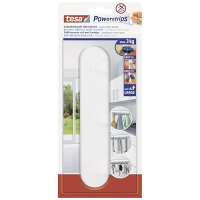 Imagen de tesa Powerstrips Hook Rack White
