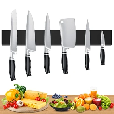 Imagen de Barra Magnética para Cuchillos,Soporte Magnético Cuchillos,40 cm I Montaje en Pared sin Taladro con Banda Adhesiva 3M VHB Porta Cuchillos de Cocina