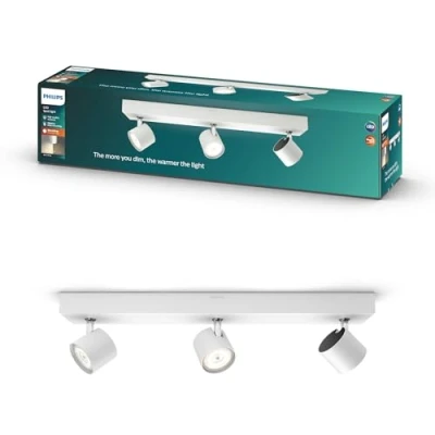 Imagen de Philips myLiving Star Barra de tres focos techo, LED integrado, consume 4.5 W, luz blanca cálida, regulable