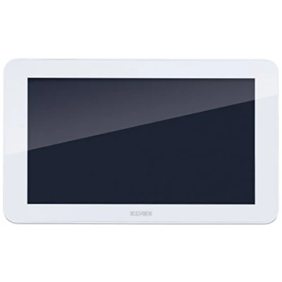 Imagen de Vimar K40947 Monitor Wi Fi LCD 7 in manos libres de pantalla táctil, alimentador con clavijas intercambiables estándares europeo, británico, americano y australiano, soporte instalación, blanco