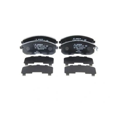 Imagen de BOSCH 0 986 494 443 Juego de pastillas freno Low Metallic con avisador acústico desgaste Chapa antichirridos NISSAN: Cube