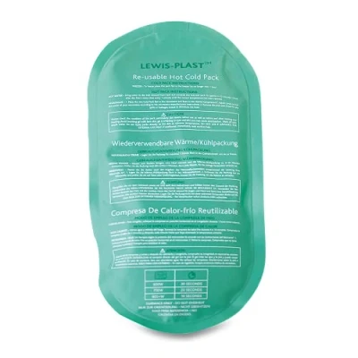 Imagen de Lewis Plast Paquete de gel reutilizable en frío y caliente primera calidad (sin funda), compresas térmicas hielo para lesiones rodilla, espalda, hombros, tobillos cuello.