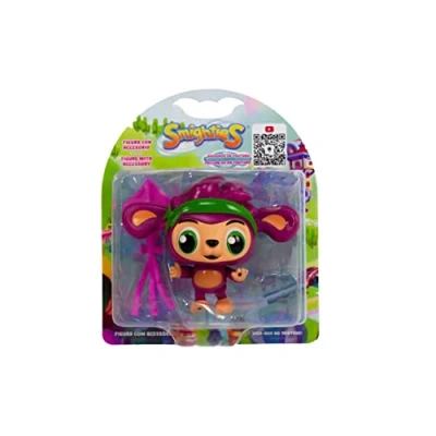 Imagen de Bizak, figuras de Smighites con accesorio (Zip). Cada Smighties tiene su propia personalidad y hobbies, recrea las aventuras Smightiland 8cm