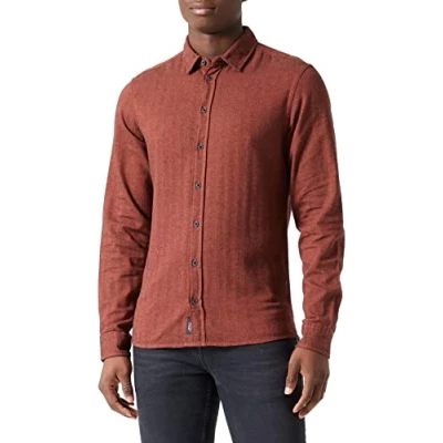 Imagen de Blend Camiseta Tejida L/S Camisa, 181350/Burnt Brick, XXL para Hombre