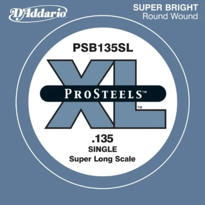 Imagen de D&#039;Addario PSB135SL ProSteels Bass Guitar Single String .135 Super Long Scale