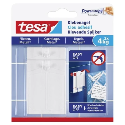 Imagen de tesa 77766 00000 00 Clavo Adhesivo, 4 kg, Set de 2 Piezas
