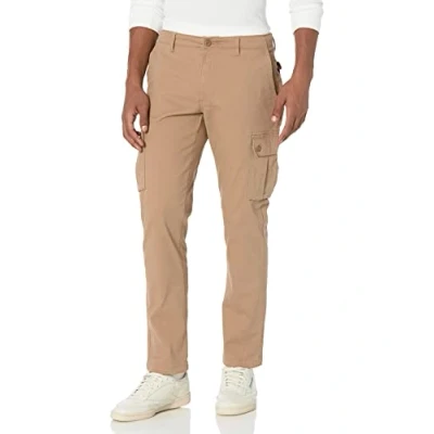 Imagen de Amazon Essentials Pantalón Cargo, elástico y de Corte Ajustado (Disponible en Tallas Grandes Largos Especiales) Hombre, Marrón Caqui Oscuro, 36W / 28L