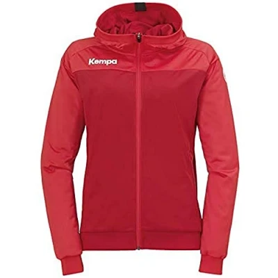 Imagen de Kempa Prime Multi Jacket Women Chaqueta De Balonmano con Capucha para Mujer, Rojo Chili/Rojo, XXL