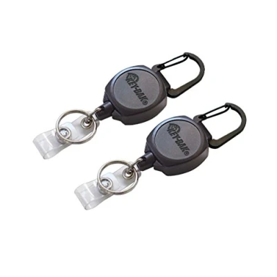 Imagen de Key Bak Sidekick Professional Duty Auto desenrollado insignia de identificación y principales carrete cable Kevlar 61 cm, 5 teclas o 113,4 gramos (paquete 2)