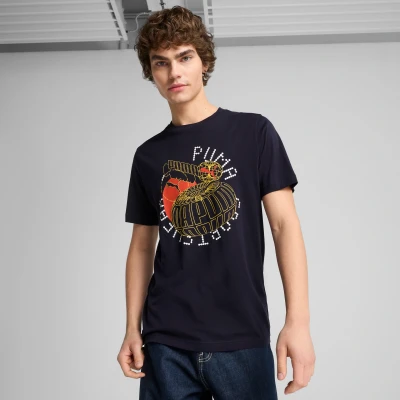 Imagen de Puma Graphics Execution Camiseta estampada, Hombre, Talla: Large, New navy