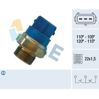 Imagen de Interruptor de temperatura, ventilador del radiador FAE 38330
