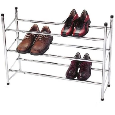 Imagen de SVE Zapatero apilable Extensible de 3 Niveles Metal Cromado