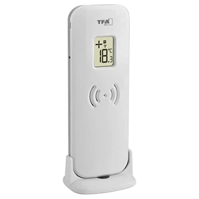 Imagen de TFA Dostmann transmisor de temperatura, 30.3250.02, adicional para 30.3030.01 30.3063.01 30.3064 30.3068.01 30.3069.01 30.3071, con pantalla, color blanco