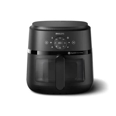 Imagen de Philips Airfryer serie 2000 6,2L 1700W de Potencia, Ventana transparente, Tecnología RapidAir, Pantalla táctil digital, 13 opciones cocción, Hasta un 90% menos grasa, Negro (NA230/00)