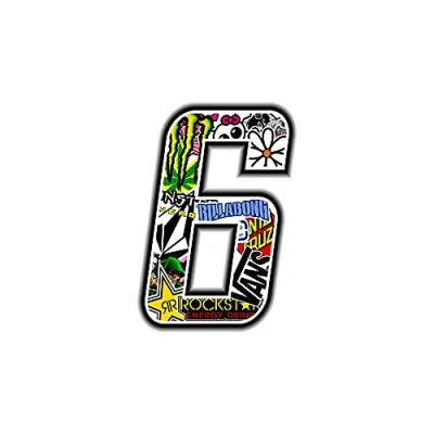 Imagen de 4R Quattroerre.it 13356 Número 6 Sticker Bomb, 10 x cm