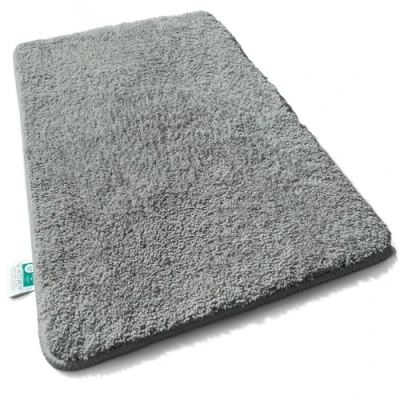 Imagen de casa Pura Alfombrilla de baño Pelo Largo Sky Soft Suave Alfombra en Aspecto Shaggy Antideslizante Lavable sin sustancias nocivas (70 x 120 cm, Gris Oscuro)