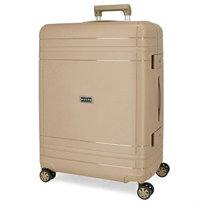 Imagen de Movom Dimension Maleta mediana Beige 44x66x27 cms Rígida Polipropileno Cierre TSA 67L 3,82 kgs 4 Ruedas dobles