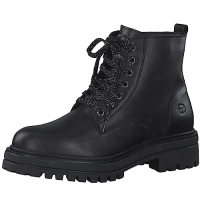 Imagen de Tamaris 1 26988 29, Botas Cortas al Tobillo Mujer, Piel Negra, 39 EU