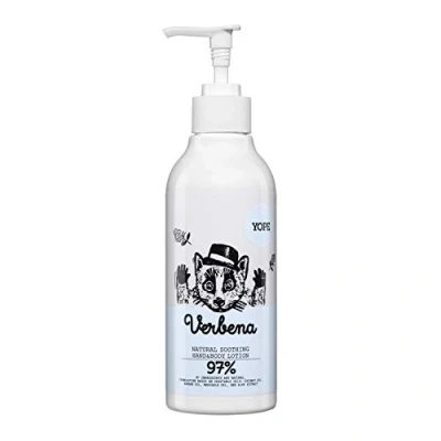Imagen de YOPE Loción Manos y Cuerpo Manteca de karité Mantequilla coco Extracto flor caléndula Gel aloe vera Calamante 97% Ingredientes naturales Vegan formula Verbena 300ml