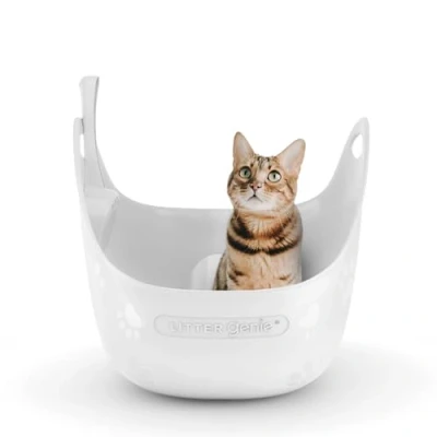Imagen de Litter Genie Caja de Arena para Gatos Blanco Tamaño Pequeño Incluye Pala