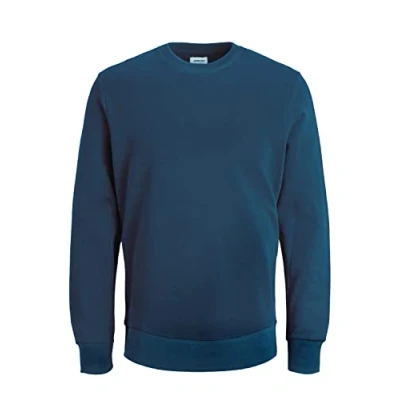 Imagen de Jack &amp; Jones Jjeholmen Noos Sudadera para Hombre de Cuello Redondo, Azul (Insignia Blue/Reg Fit), XS