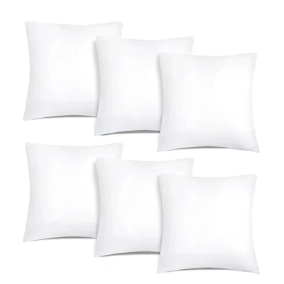 Imagen de Aitsse Relleno de Cojín Fibra Hueca Siliconada Alta Recuperación 2/4/6 Unidades, Suave, Mullido, Antialérgico. Decorativo para Casa, Dormitorio, Salón o Coche. (6, 40x40cm)