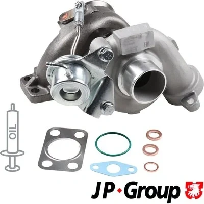 Imagen de JP GROUP 1517400400 Turbocompresor de gases escape incl. kit juntas CITROËN: Berlingo II, C4 I Hatchback, Coupé, FORD: Focus 2