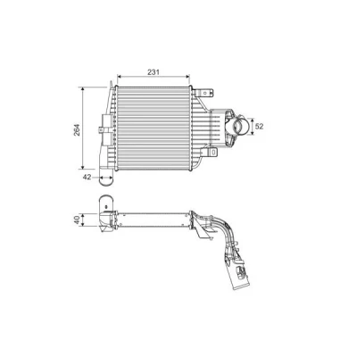 Imagen de VALEO 818395 Intercooler Aluminio sin sensor OPEL: Astra H GTC, Hatchback, Zafira B