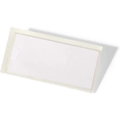 Imagen de Durable 802119 Pocketfix, Fundas autoadhesivas Pocketfix 74x32 mm, bolsas de 10 unidades cada una, transparente