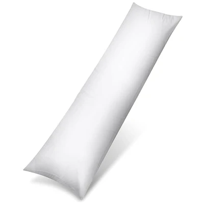 Imagen de Utopia Bedding Almohada Corporal para el Embarazo y la Maternidad Dormir de Lado Relleno Poliéster Suave (40x145 cm, Blanco)