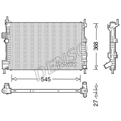Imagen de DENSO DRM10009 Radiador, refrigeración del motor 545 378 27 FORD: C Max 2