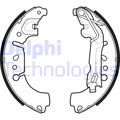 Imagen de DELPHI LS2135 Zapatas de Freno 229 42 FIAT: Fiorino III Furgón / Familiar, Tipo Berlina, MPV