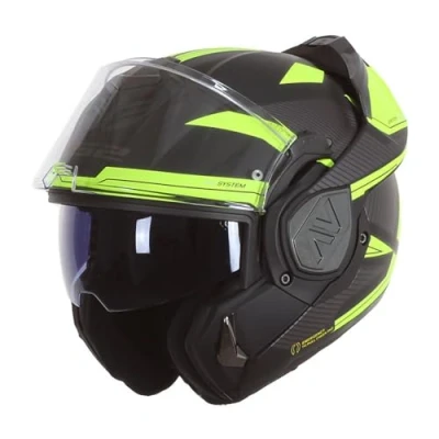 Imagen de LS2, Casco Moto Modular ADVANT REVO Black H V Yellow, M