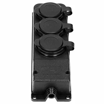 Imagen de Miratic Taller Enchufe Exterior Enchufes Schuko IP44 230V 16A Resistente a Los Impactos No Combustible (3 zócalos)