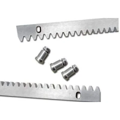 Imagen de 4 metros cremallera de acero cincado 30 x 12 con separadores y tornillos para motor puerta o cancela corredera, estandar compatible cualquier marca