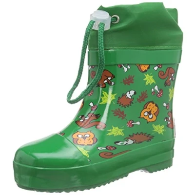 Imagen de Playshoes Botas de Goma Forradas Con Medio Eje, lluvia Unisex niños, Animales Verdes Del Bosque, 23 EU