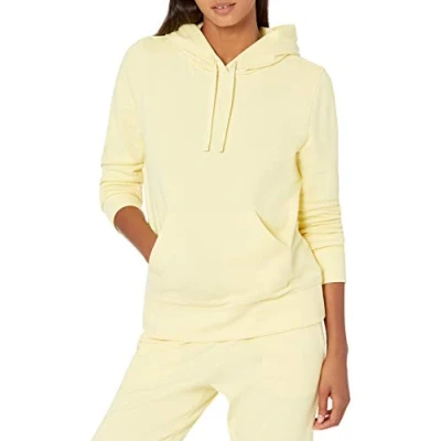 Imagen de Amazon Essentials Sudadera de Felpa Francesa con Capucha (Disponible en Tallas Grandes) Mujer, Amarillo Claro, L