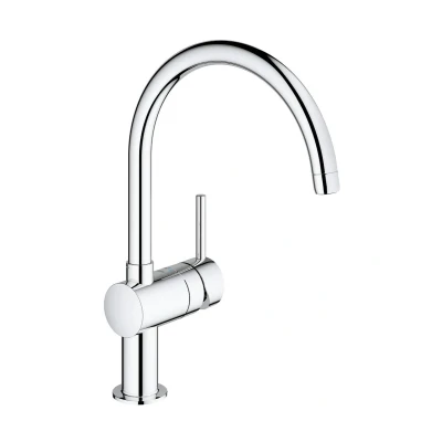 Imagen de GROHE Minta QuickFix, Grifo de cocina (caño alto en C, menor consumo agua, sistema instalación rápida), cromo, 32917000