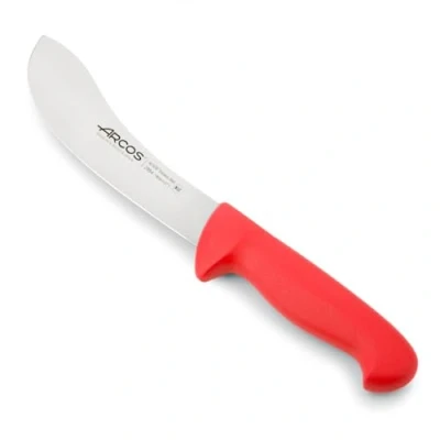 Imagen de Arcos Cuchillo desollado Acero Inoxidable Nitrum y Hoja 190 mm. Diseñado para desollar todo tipo carne. Mango ergonómico polipropileno. Serie 2900. Color rojo. Peso 226 gr.