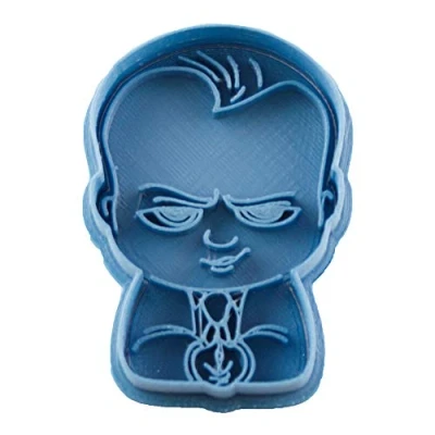 Imagen de Cuticuter El Bebe Jefazo Cortador de Galletas, Plástico, Azul, 8x7x1.5 cm