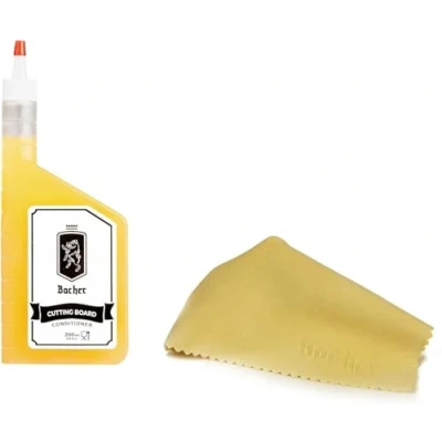 Imagen de Bacher Acondicionador para Tabla de Cortar 200 ml Calidad Alimentaria Natural Cera y Aceite Madera Tablas cocina, Bloques Carnicero, Muebles