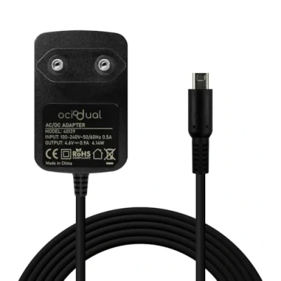 Imagen de OcioDual Cargador Compatible con Consolas 3DS/3DS XL/2DS/2DS XL/DSi/DSi XL/New 3DS Alimentador Adaptador de Corriente Pared EU AC, Fuente Alimentación AC para Consola