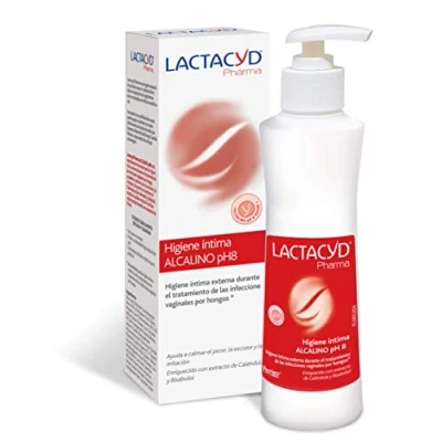 Imagen de Lactacyd Alcalino Ph 8 Higiene Íntima Externa Durante el Tratamiento de las Infecciones Vaginales por Hongos 250 ml