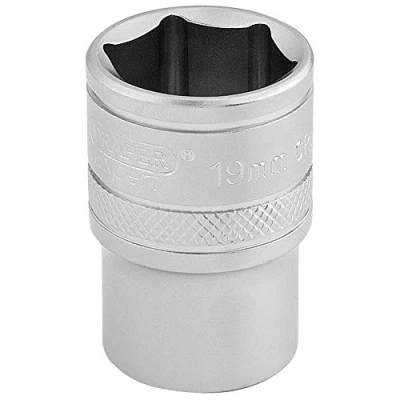 Imagen de Draper Expert 16609 llave de vaso cuadrada 19 mm, 6 puntos, accesorio acero al cromo vanadio